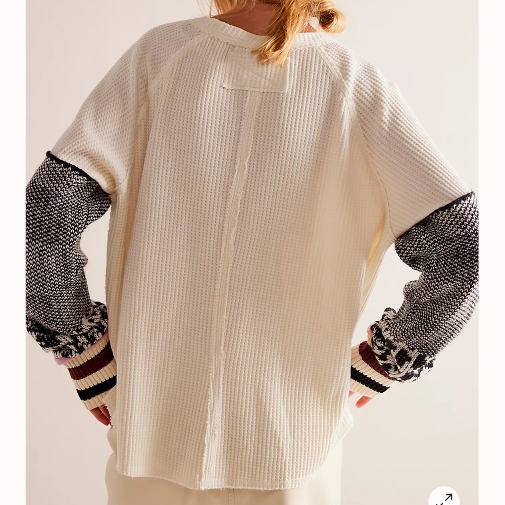 Free People Mod About You Cuff Raglan Pullover - Picture 2 of 9